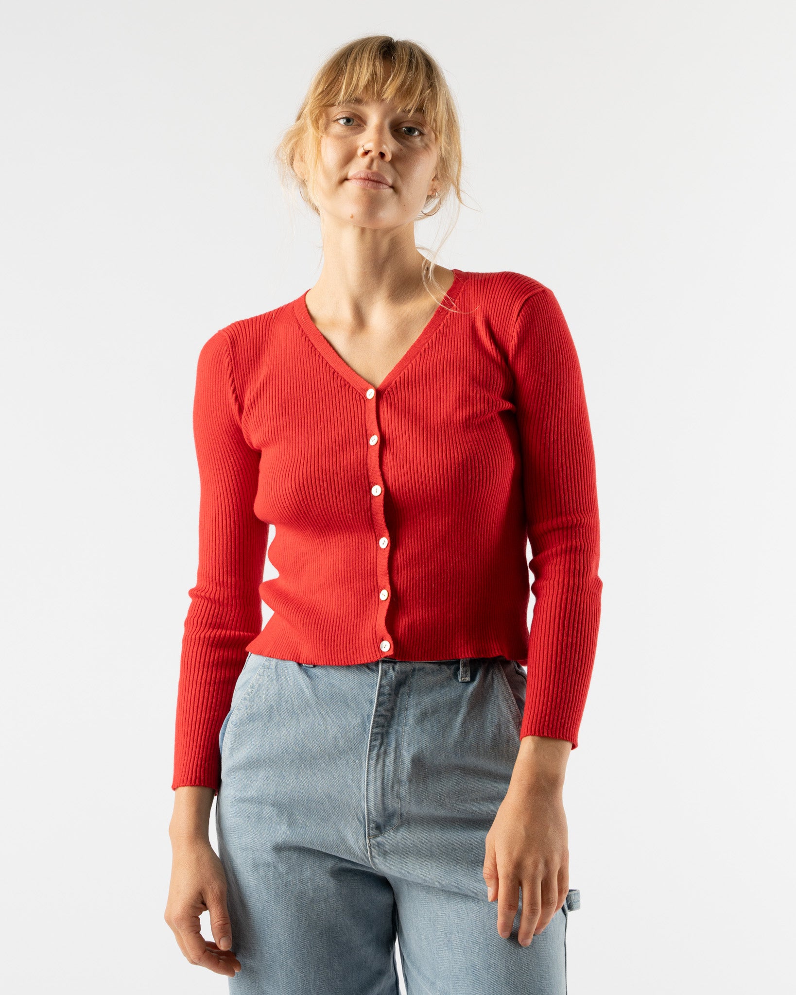 Shaina Mote Nolita Cardigan in Vermillion