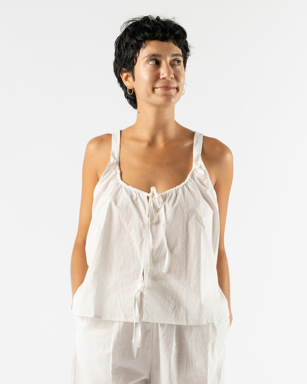 Deiji Studios Cotton Bind Top in White