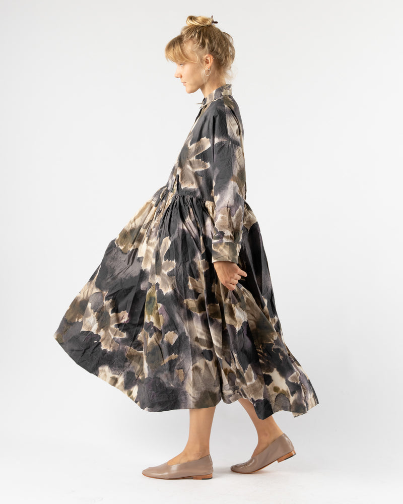 CASEY CASEY Stephanie Dress in Print Blotch Khaki