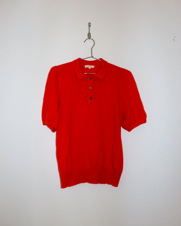 Pre-owned: Demy Lee Cashmere Polo in Red
