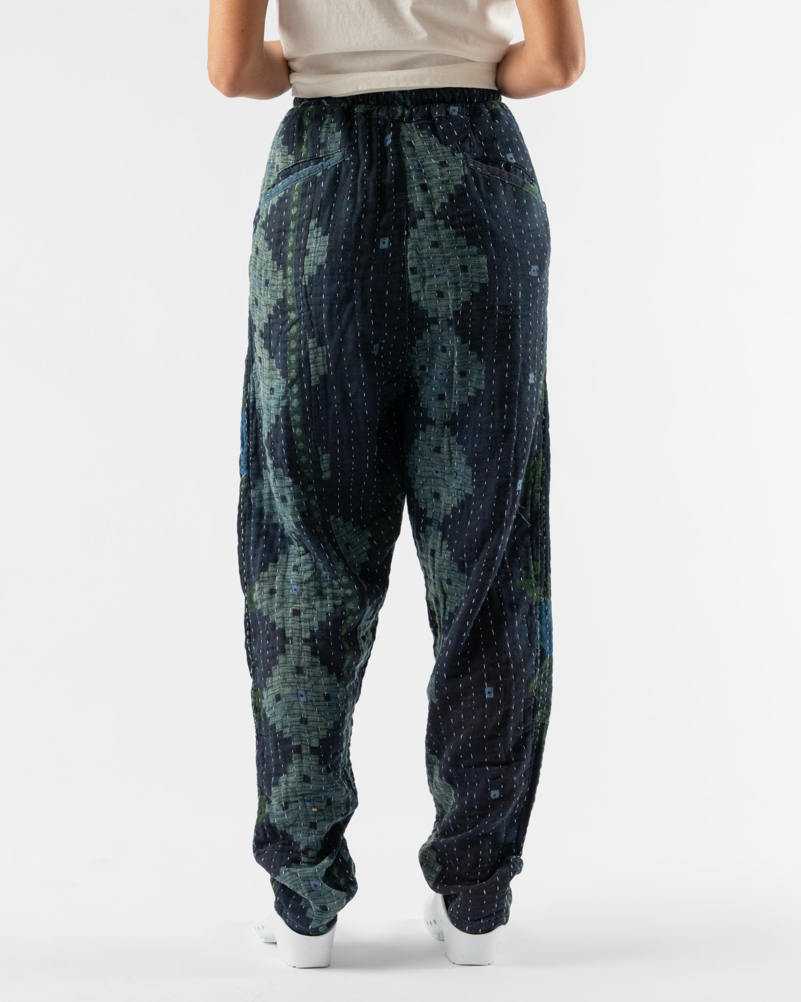 Dr. Collectors P70 Pleated Easy Pant in Vintage Kantha Indigo