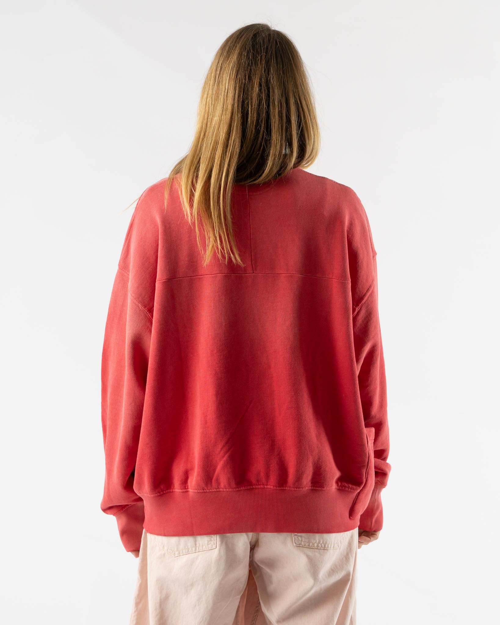 Dr. Collectors Relax French Terry in Sunfaded Experimental Dye Red