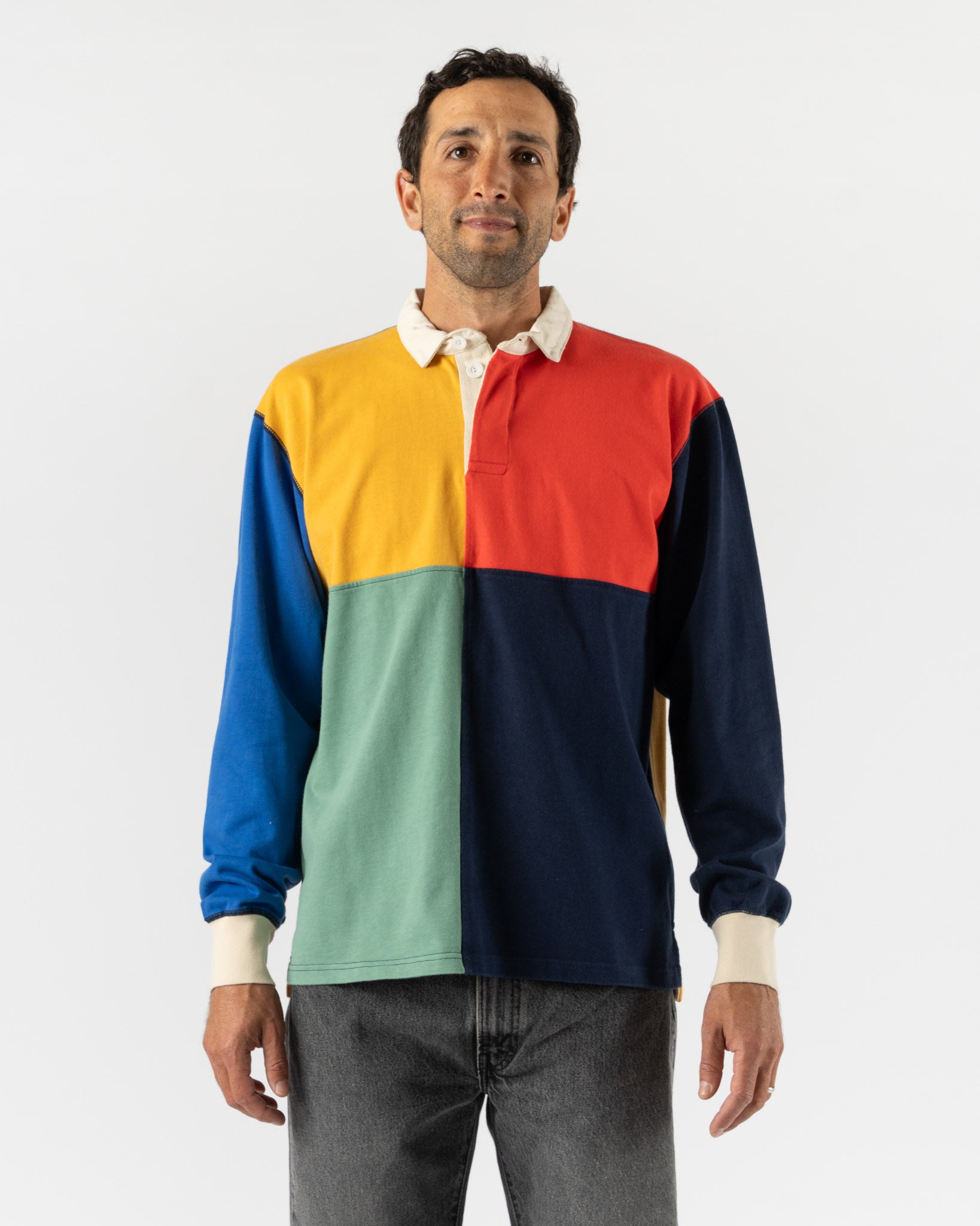 Drake's Multi Paneled Rugby Shirt