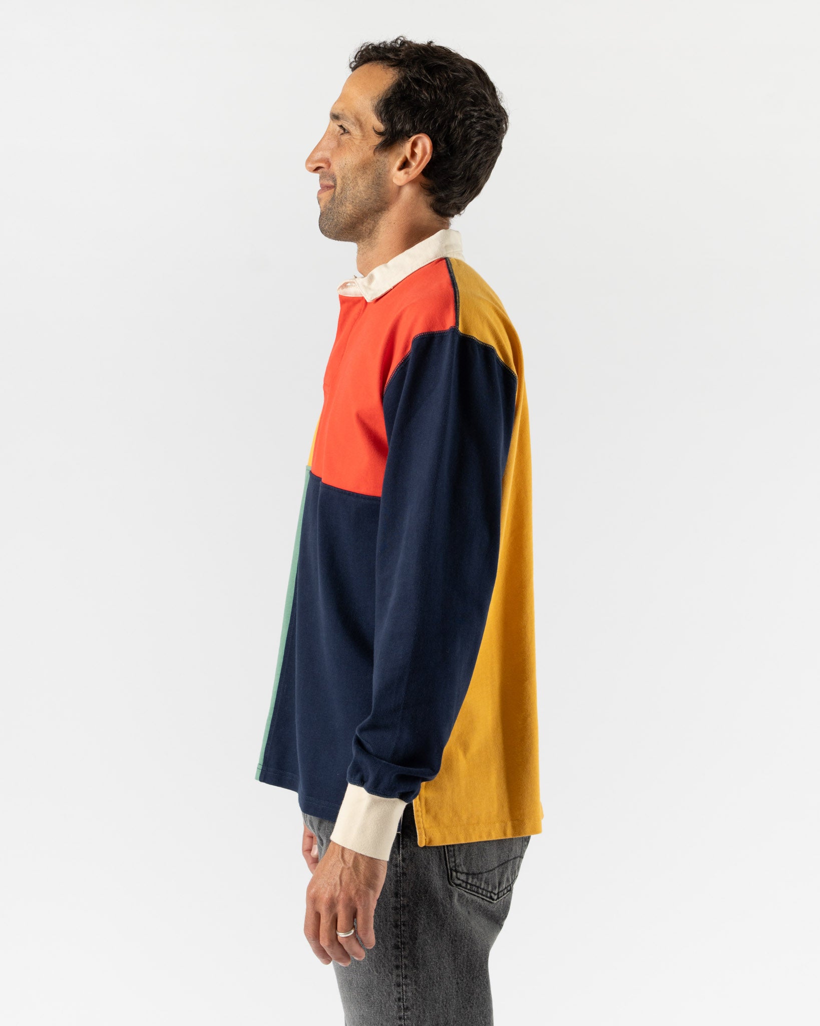 Drake's Multi Paneled Rugby Shirt