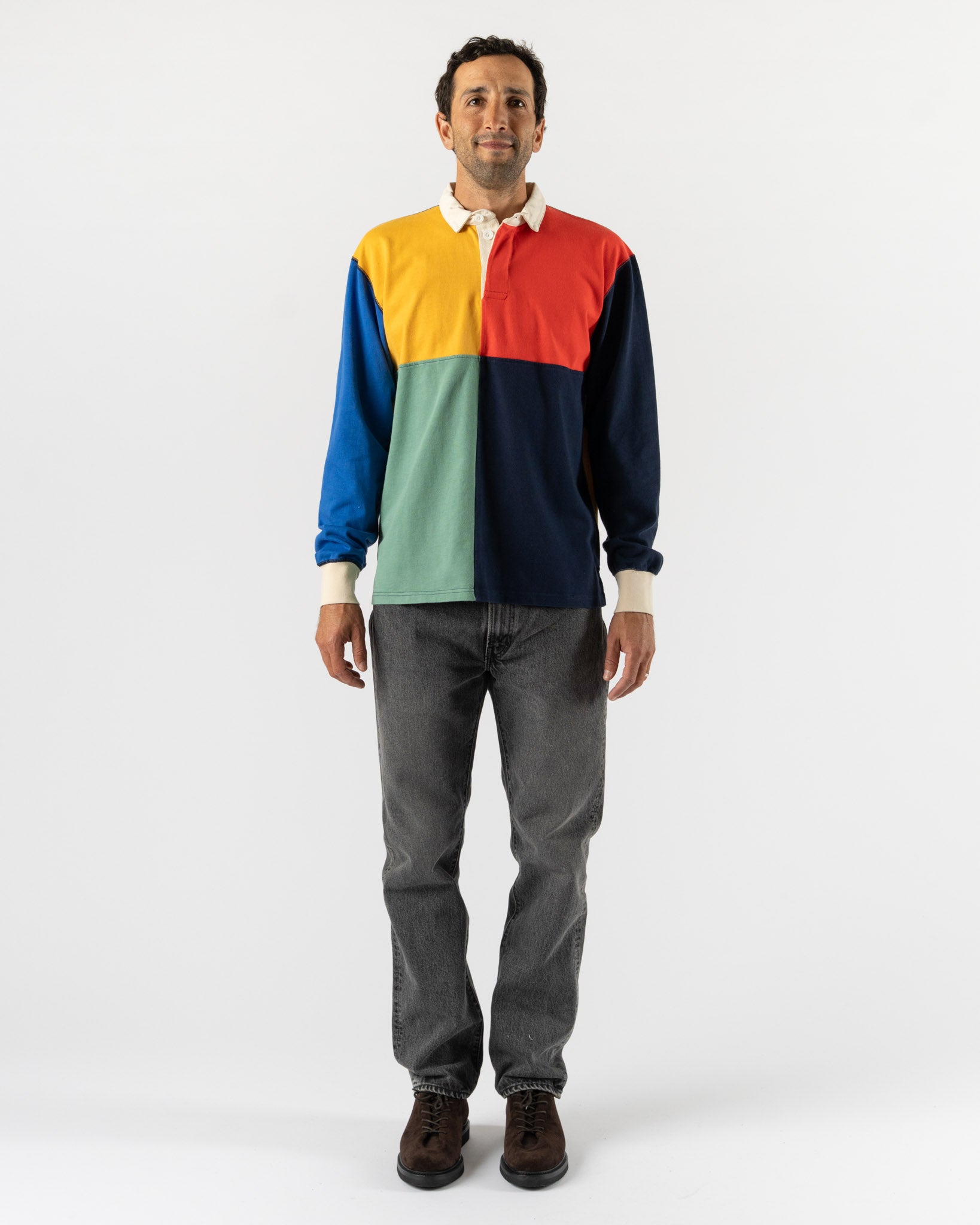 Drake's Multi Paneled Rugby Shirt