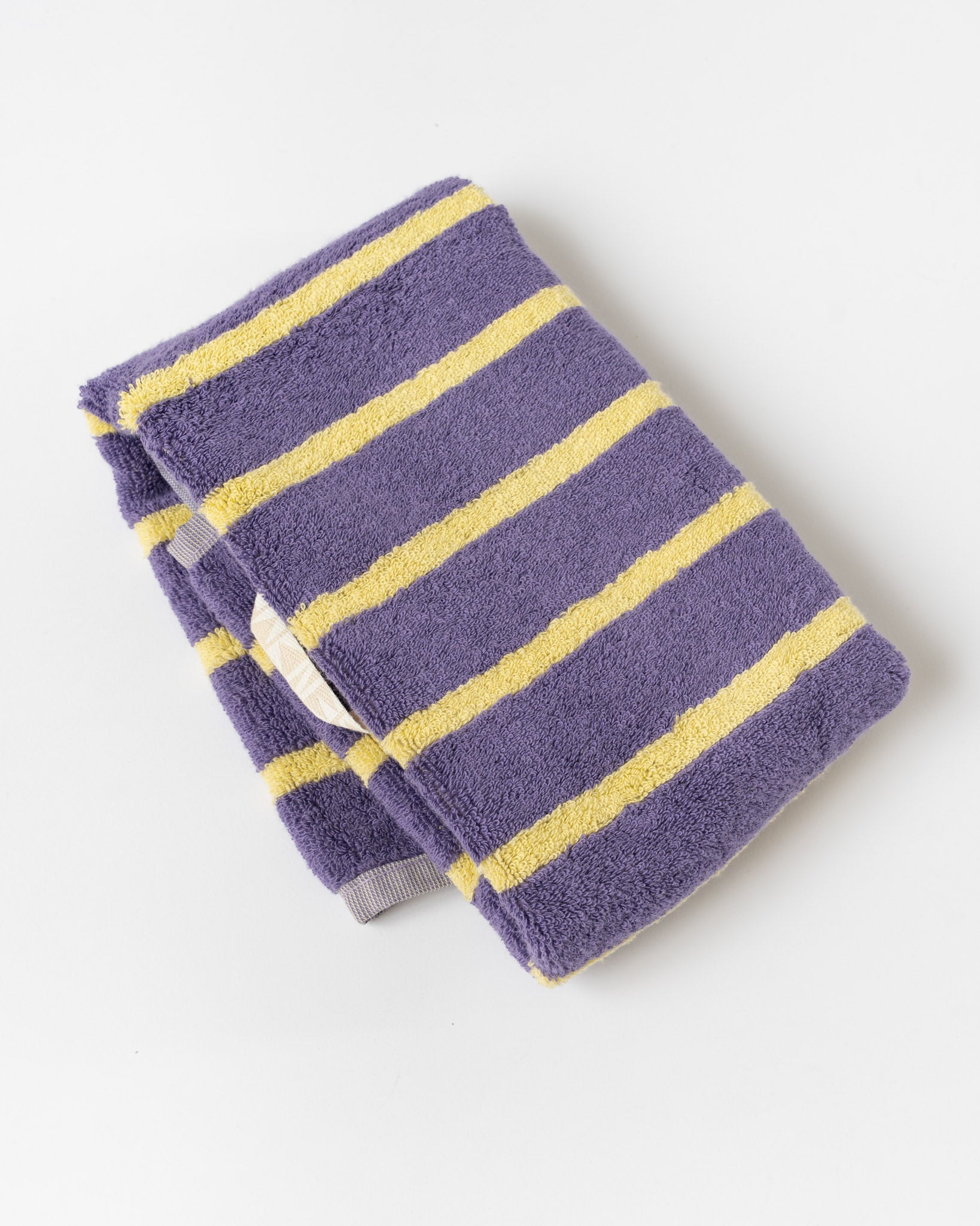 Dusen Dusen Bird Stripe Washcloth in Goldfinch