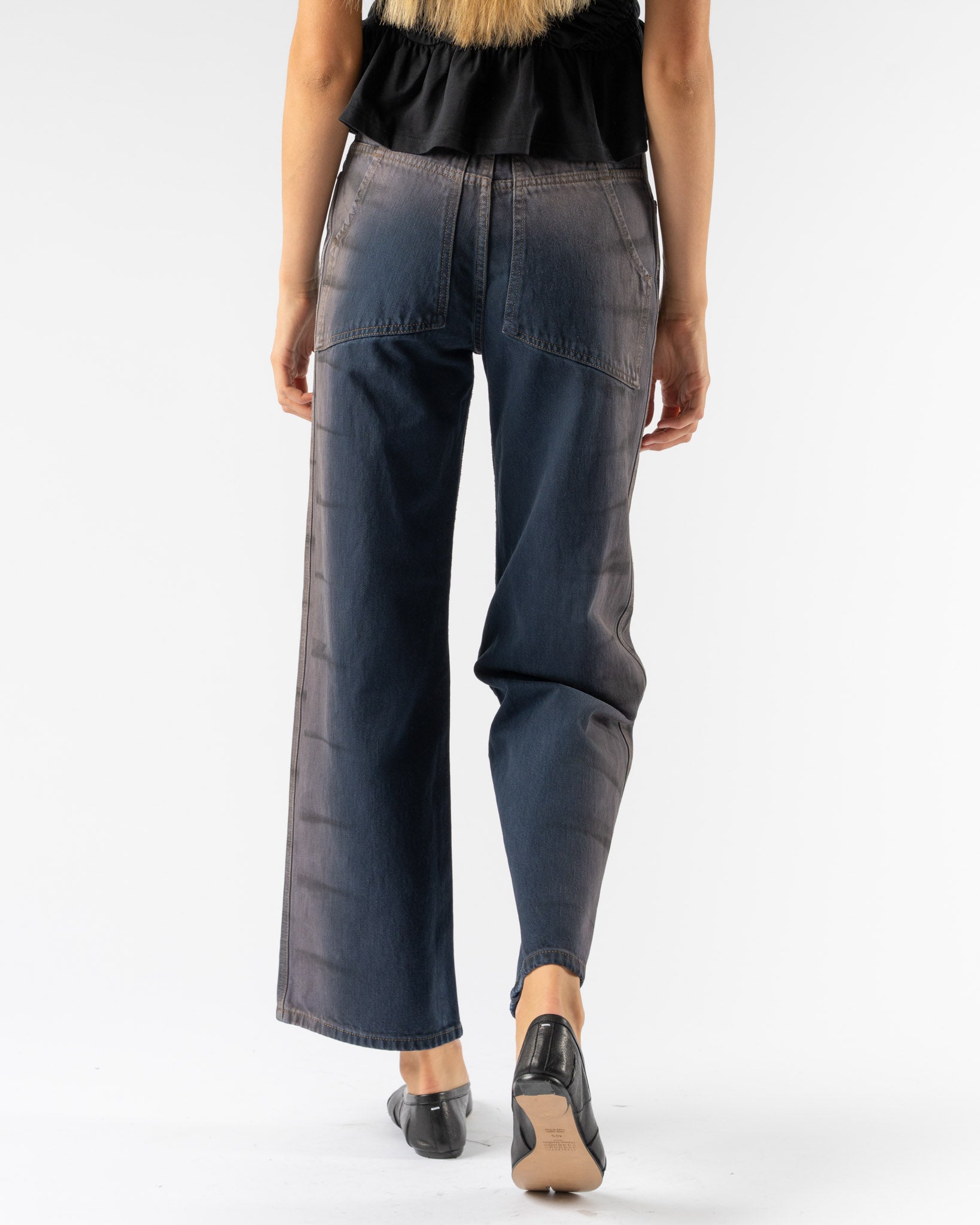 Eckhaus Latta Wide Leg Jean in Wrinkle