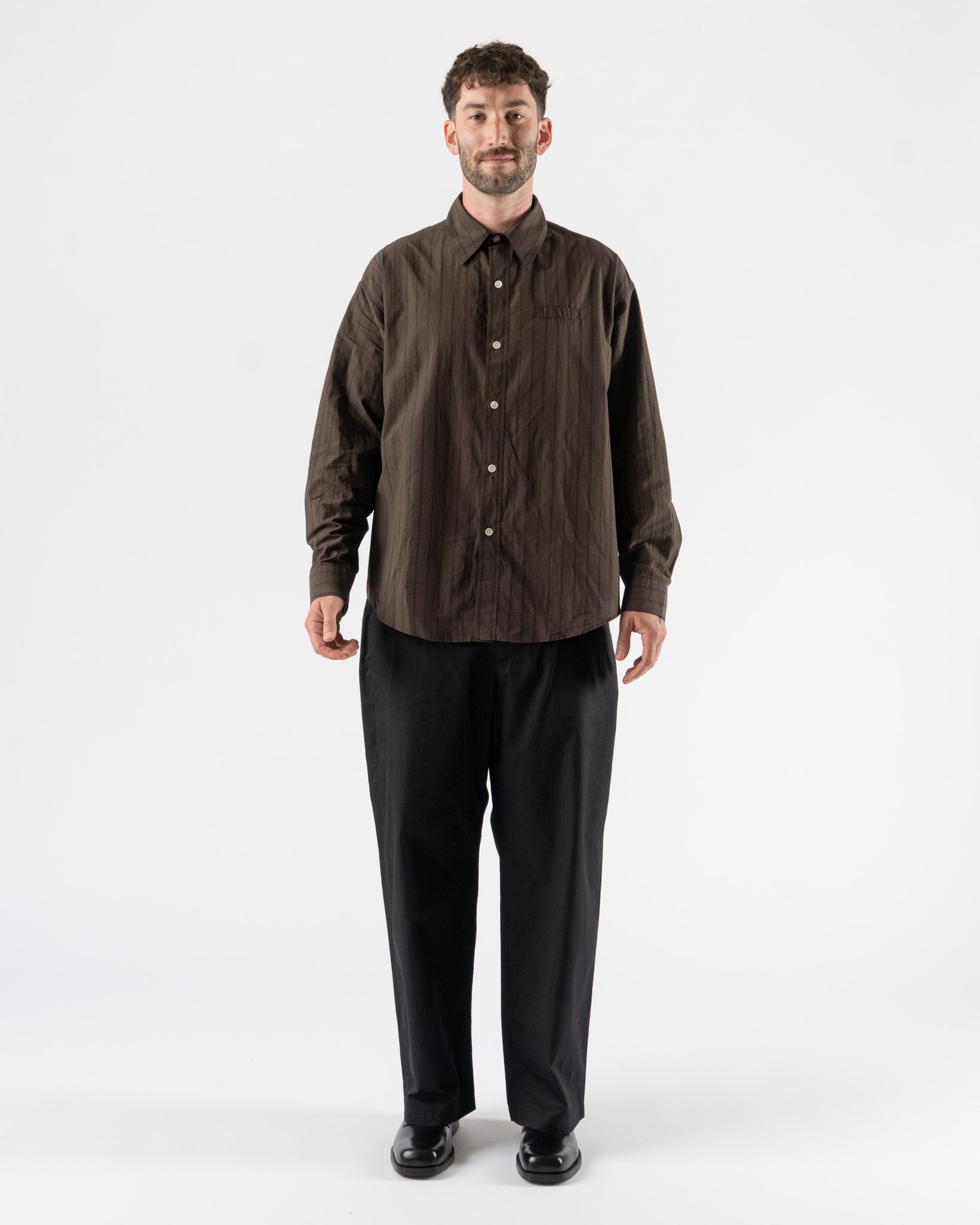 engineered garments OfficerPant オフィサーパンツ Engineered Garments Officer Pant in Black Twill Curated at Jake