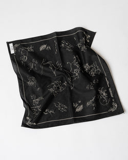 Engineered Garments Printed Bandana in Black Animal