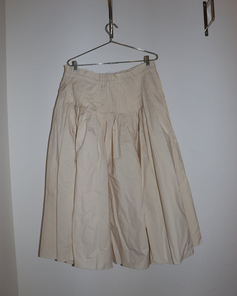 Pre-owned: EGG Trading Pleated Canvas Skirt