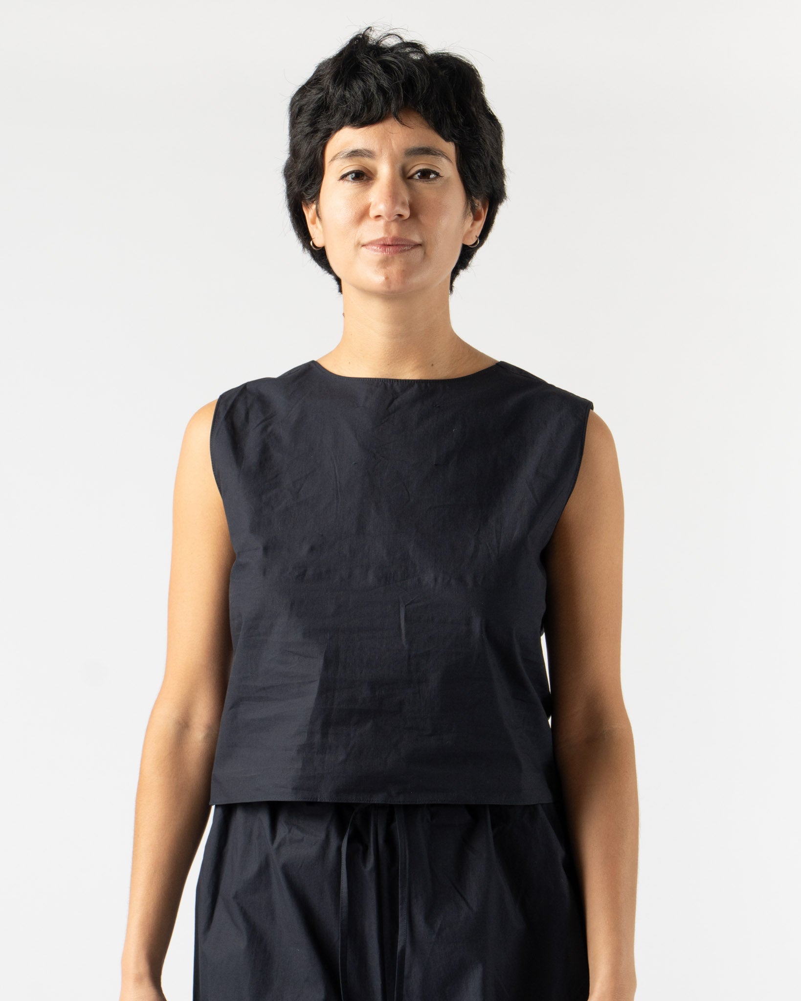 ELEPH Charlotte Top in Navy Cotton