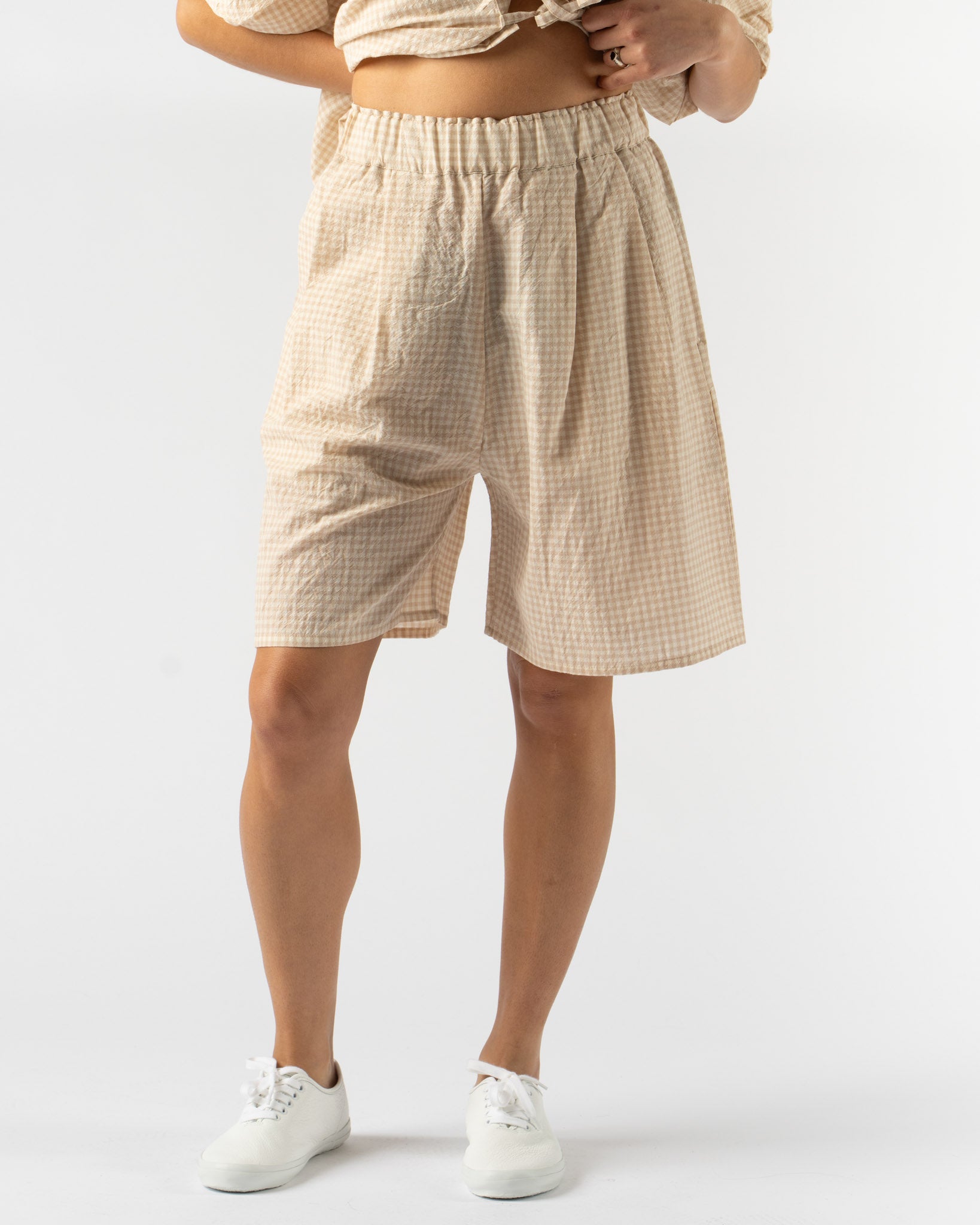 ELEPH Lucy Shorts in Sand Check