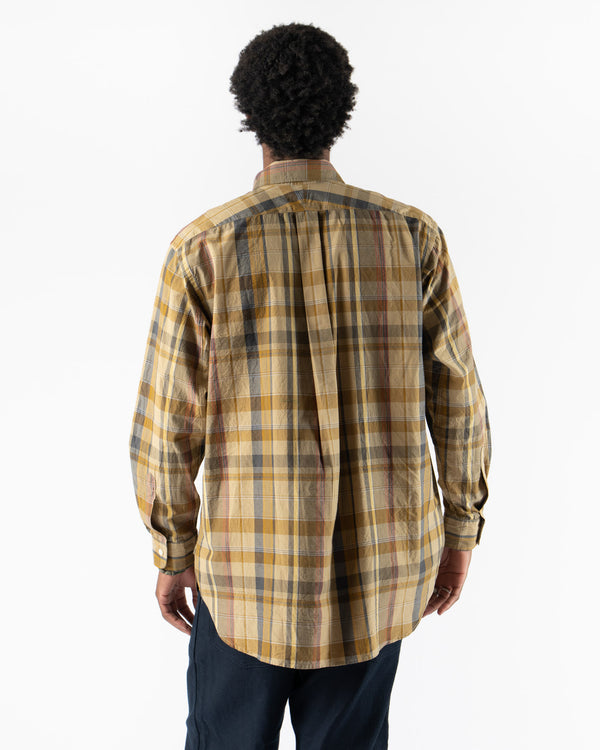 Engineered Garments 19th Century BD Shirt in Olive Madras Plaid