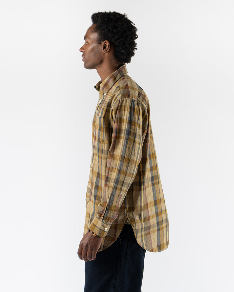 Engineered Garments 19th Century BD Shirt in Olive Madras Plaid