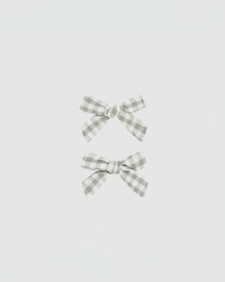 Rylee + Cru Set of 2 Bows in Eucalyptus Gingham