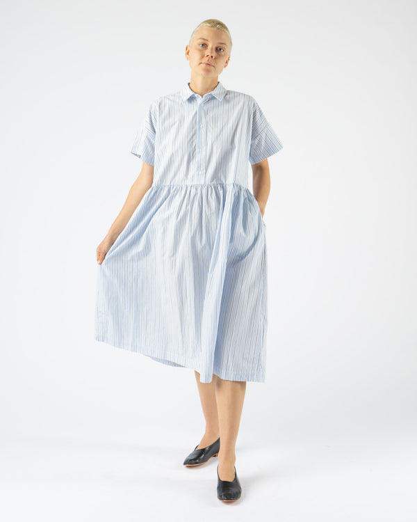 Fabiana Pigna Haruko Dress in Blue Black Stripe