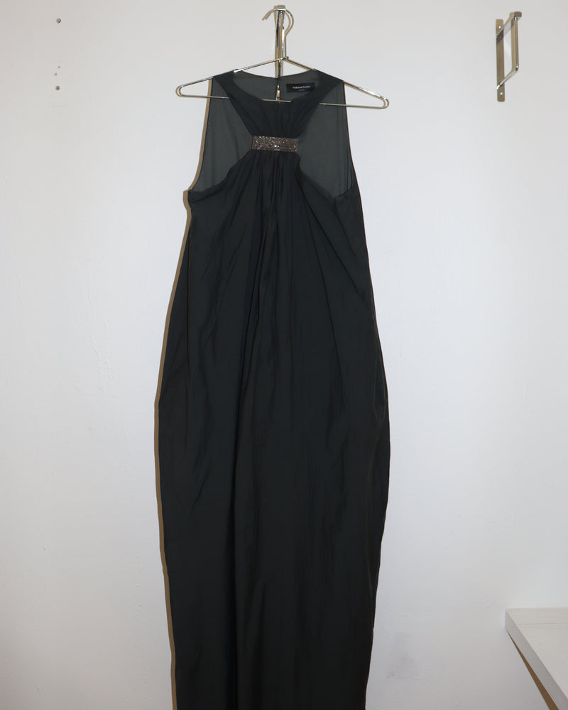 Pre-owned: Fabiana Filippi Cotton-lined Dress in Dark Olive