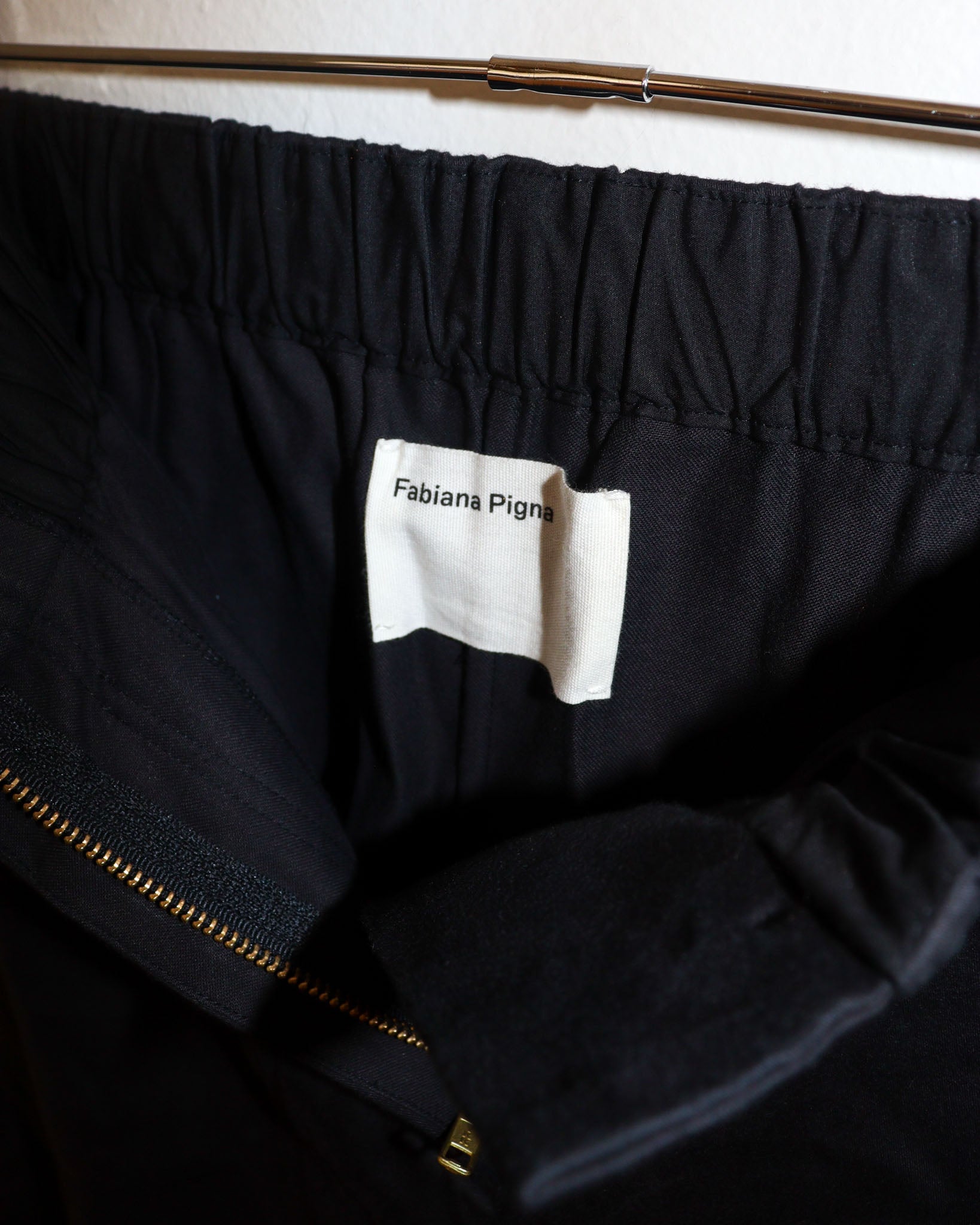 Pre-owned: Fabiana Pigna Wide Leg Cropped Trousers in Black