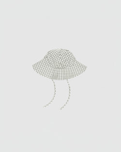 Rylee + Cru Floppy Sun Hat in Eucalyptus Gingham