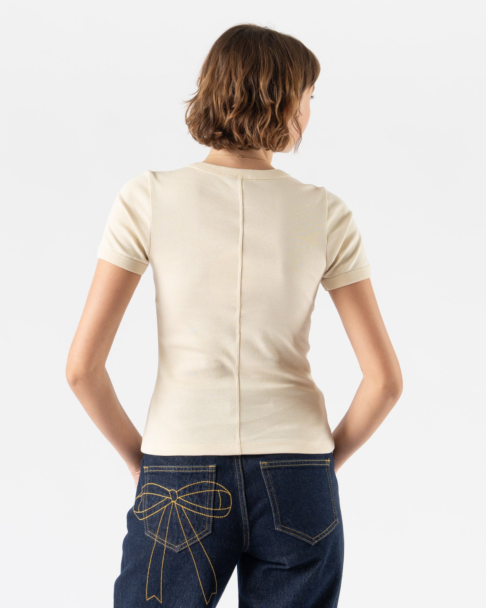 FLORE FLORE Car Tee in Off White