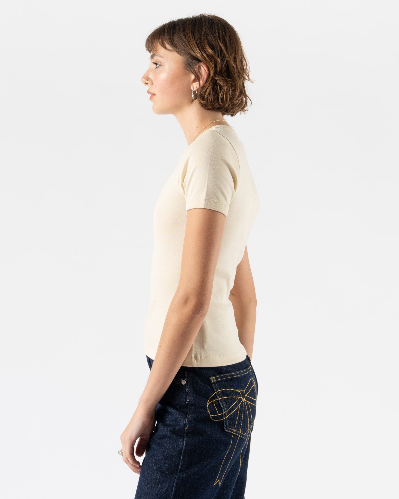 FLORE FLORE Car Tee in Off White