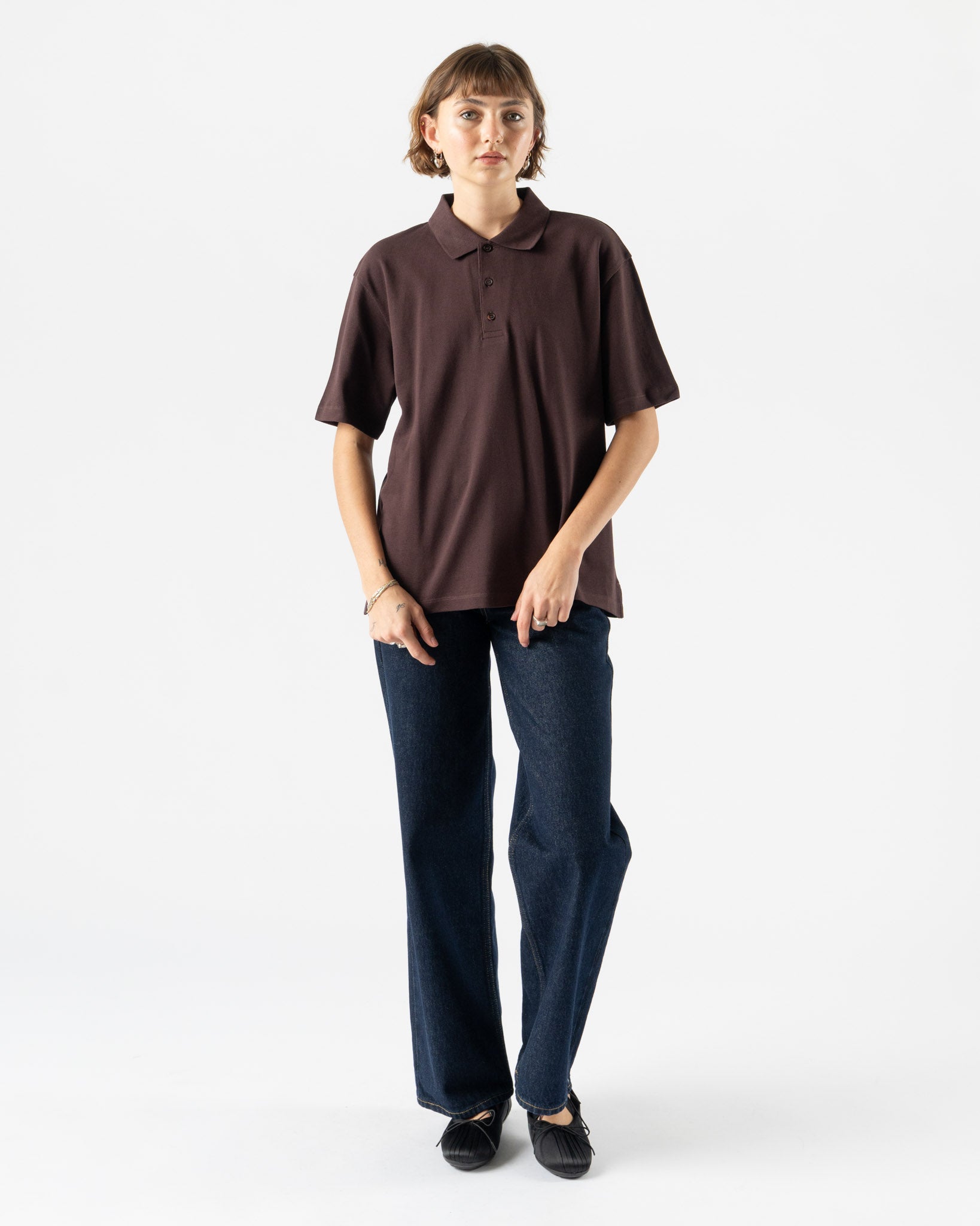 FLORE FLORE Julie Polo in Chocolate Plum