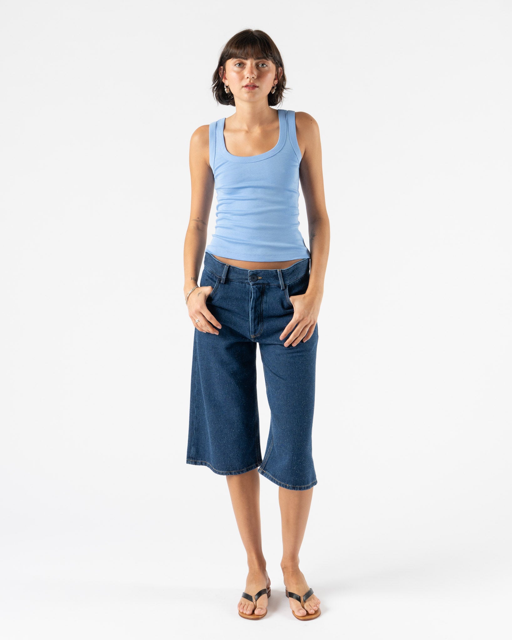 FLORE FLORE Hillie Tank in Baby Blue