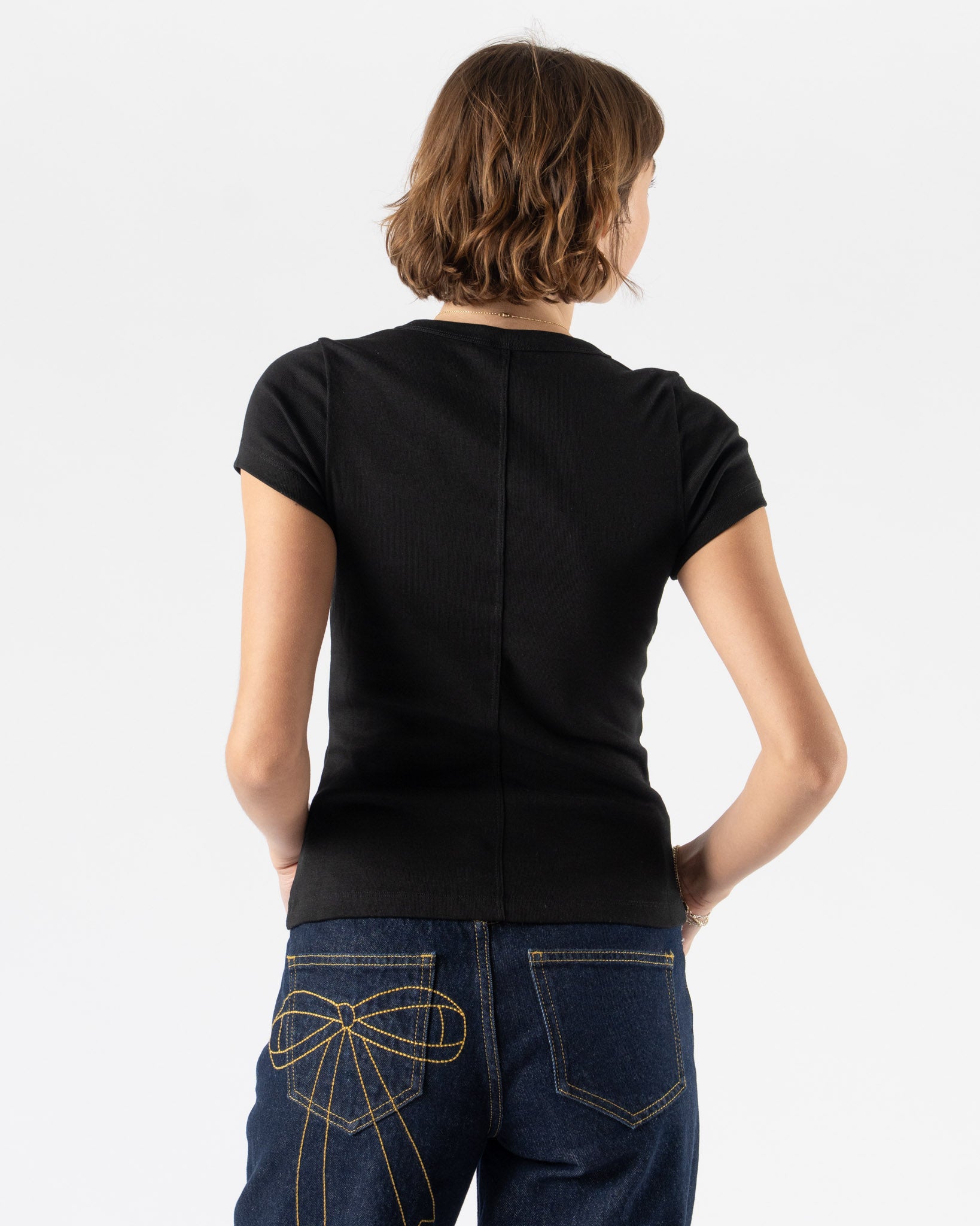 FLORE FLORE Jill Baby Tee in Black