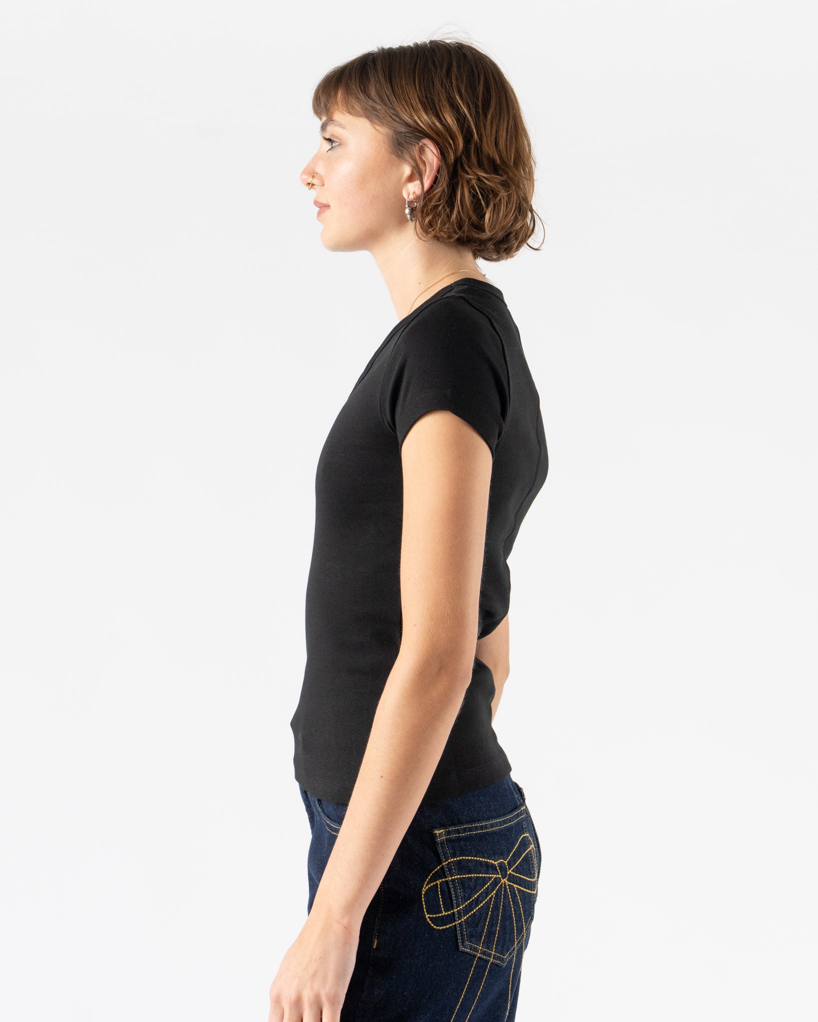 FLORE FLORE Jill Baby Tee in Black