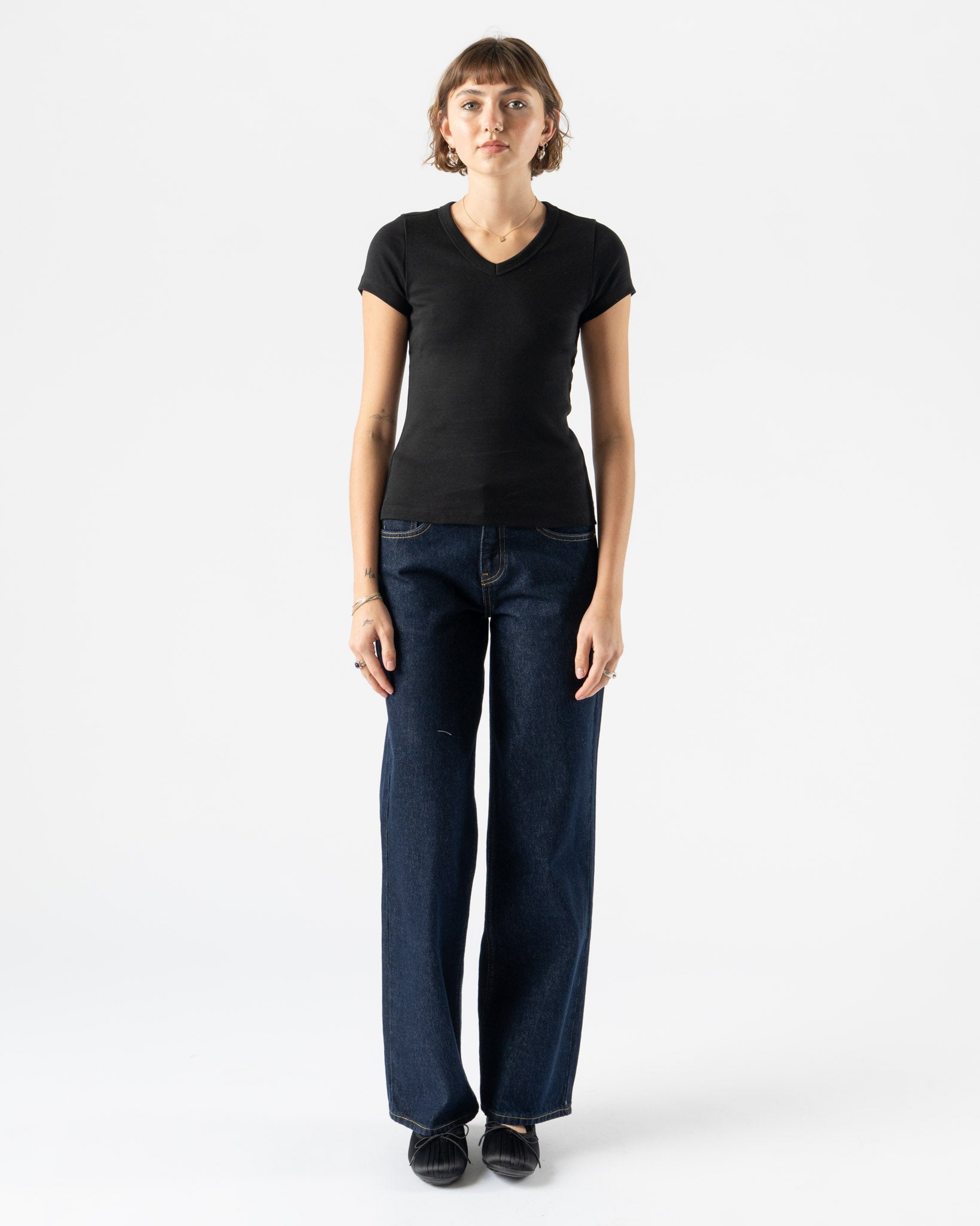 FLORE FLORE Jill Baby Tee in Black