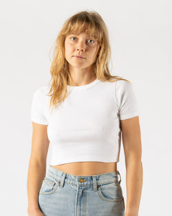 FLORE FLORE Car Crop Tee in White