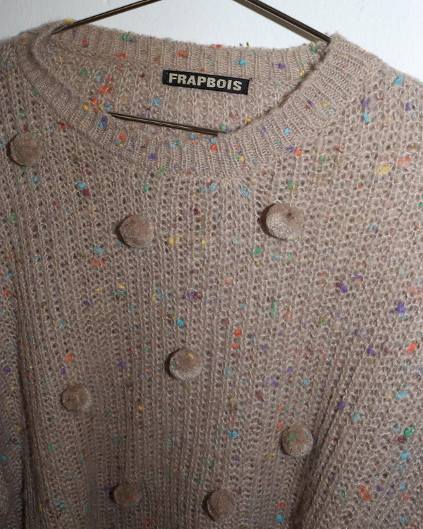 Pre-owned: Frapbois Knitted Sweater in Brown Confetti