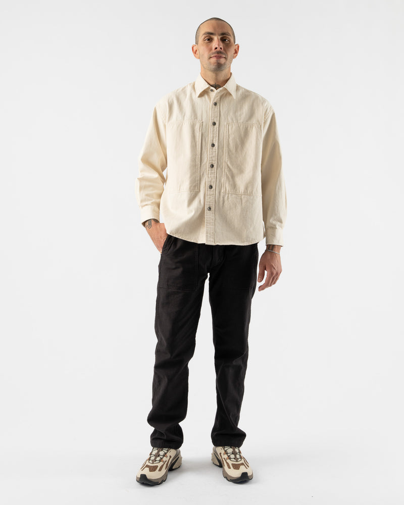 FrizmWORKS HBT Carpenter Pocket Work Shirt in Natural