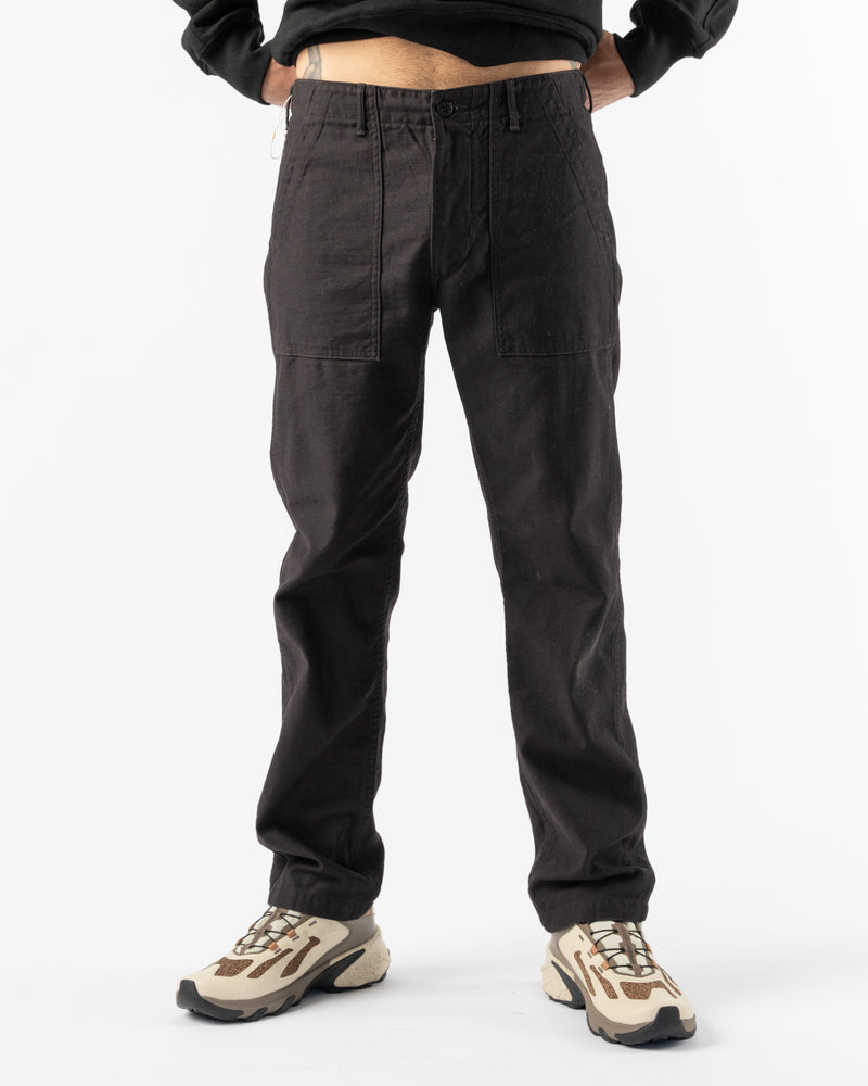 orSlow Slim Fit Fatigue Pants in Black Curated at Jake and Jones