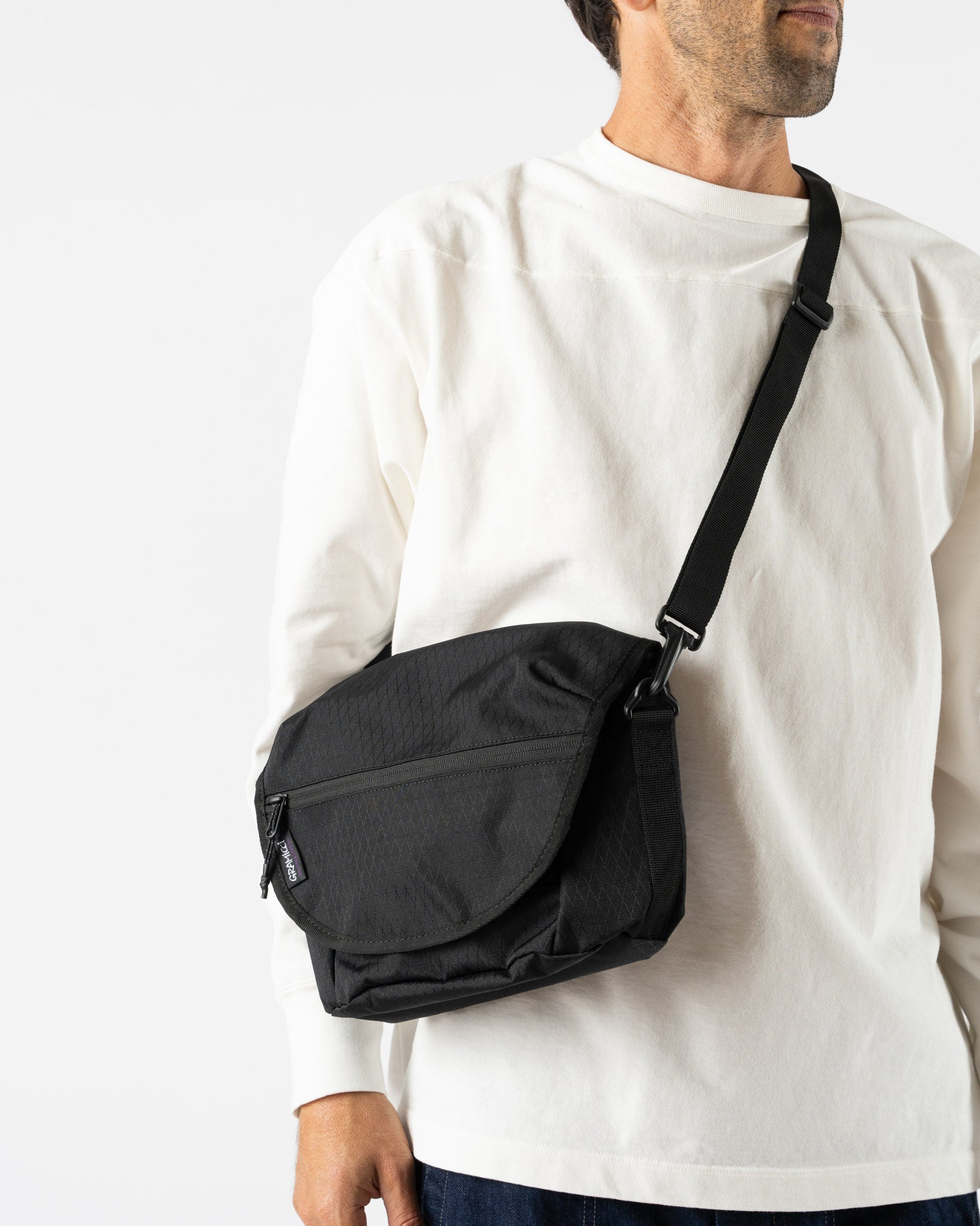 Gramicci Multi Side Bag in Black Curated at Jake and Jones