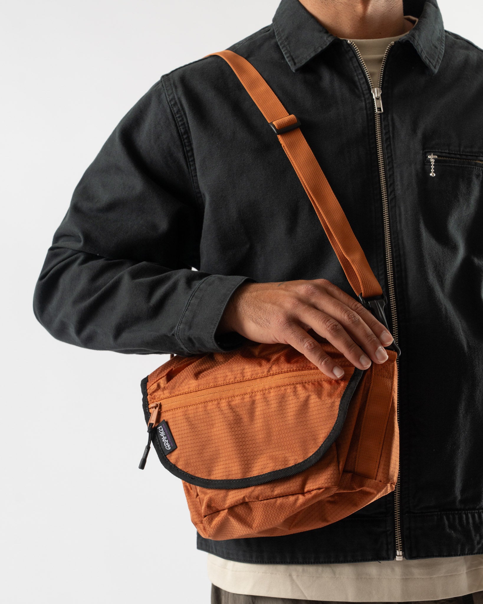 Gramicci Multi Side Bag in Orange Curated at Jake and Jones