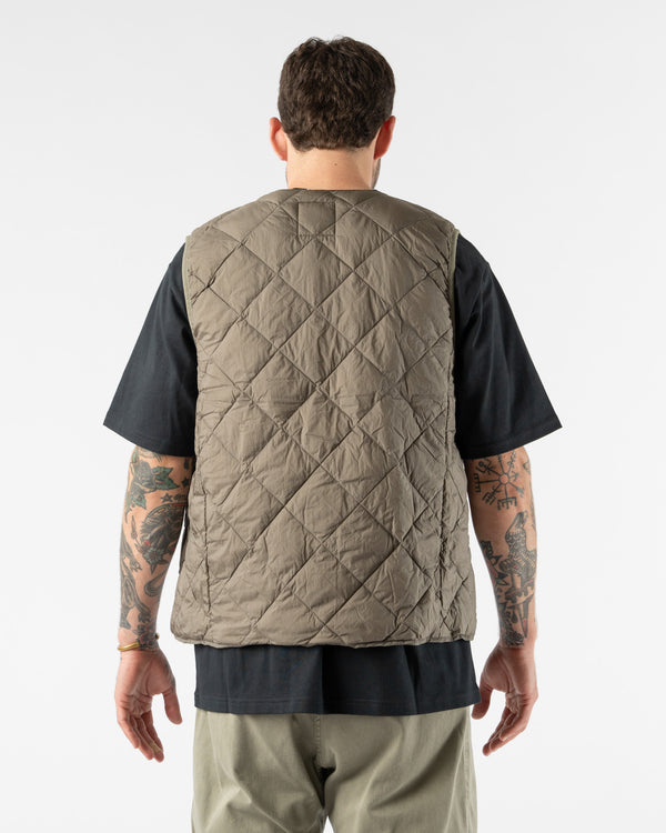 Gramicci Inner Down Vest in Stone Grey