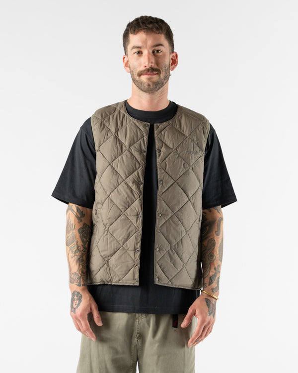 Gramicci Inner Down Vest in Stone Grey