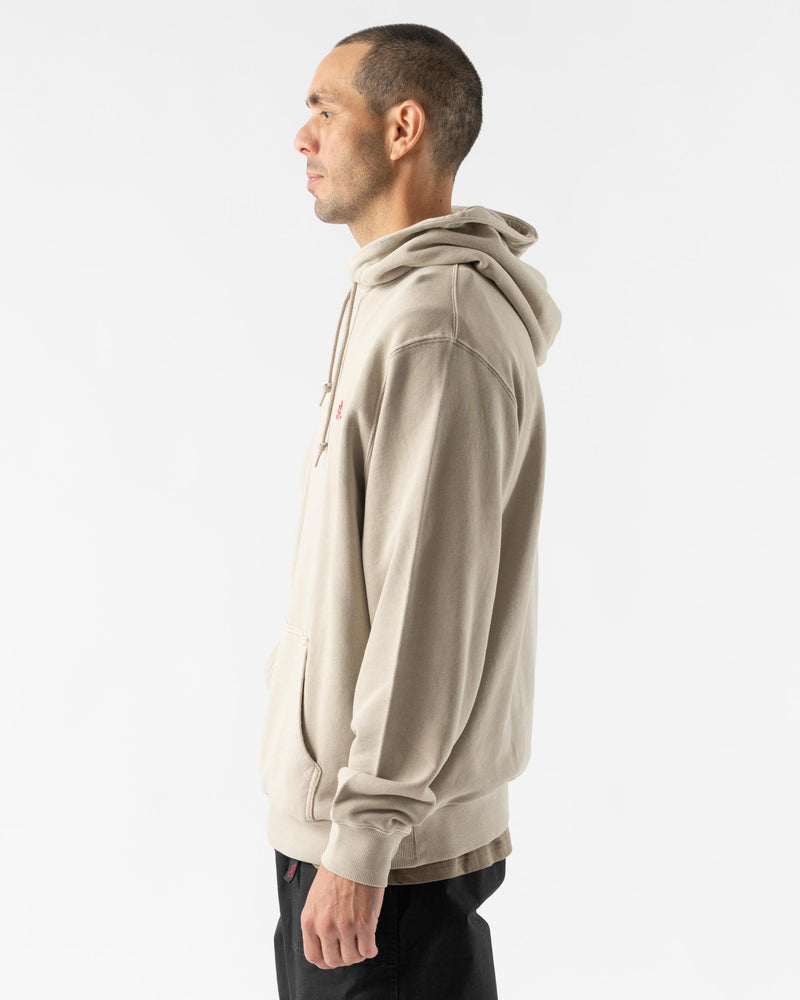 Gramicci One Point Hooded Sweatshirt in Oatmeal Pigment