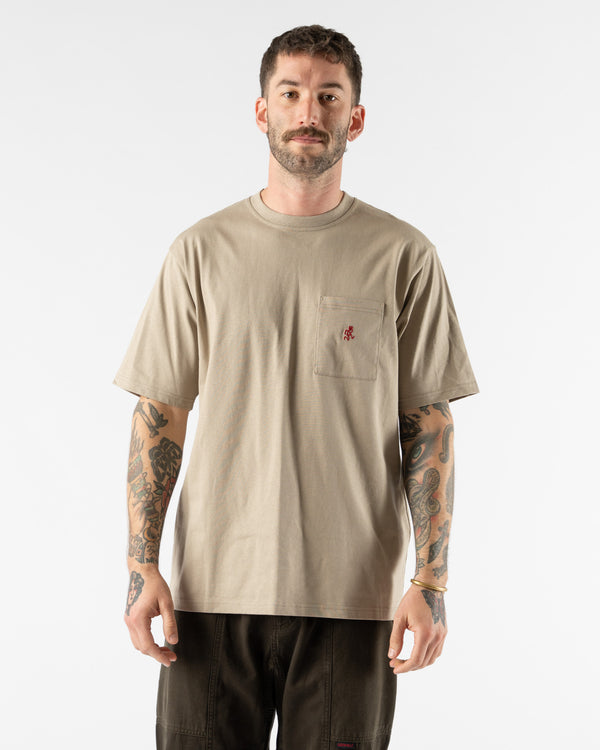 Gramicci One Point Tee in Smoky Sand