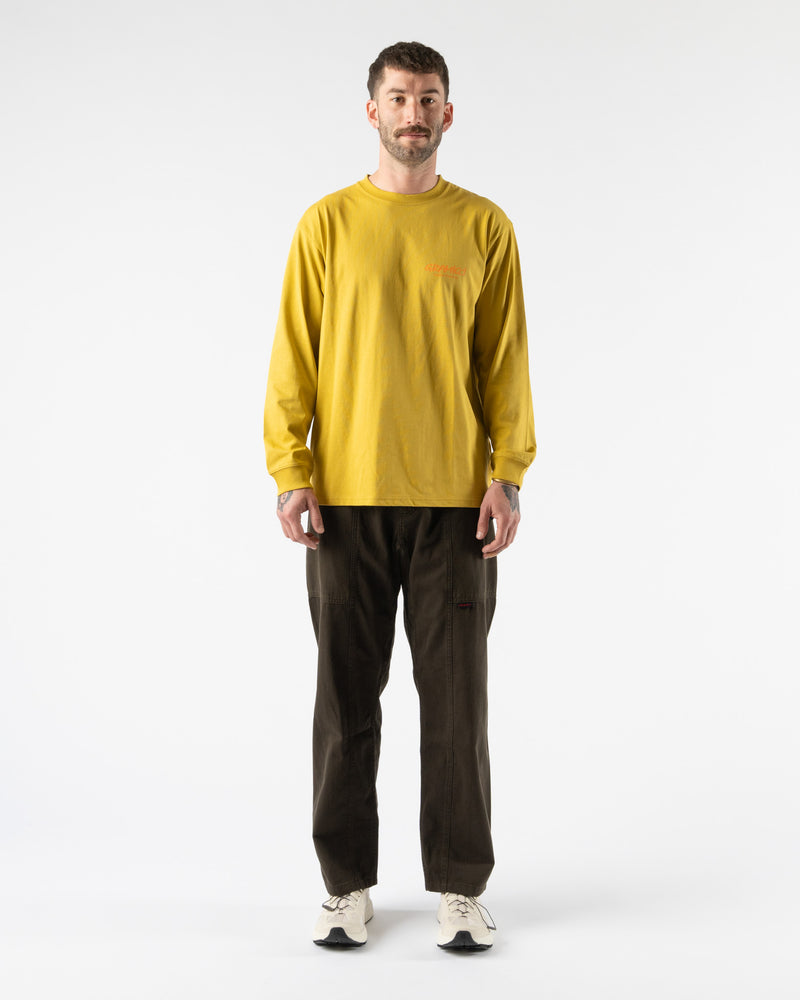 Gramicci Original Freedom Long Sleeve Tee in Deep Yellow