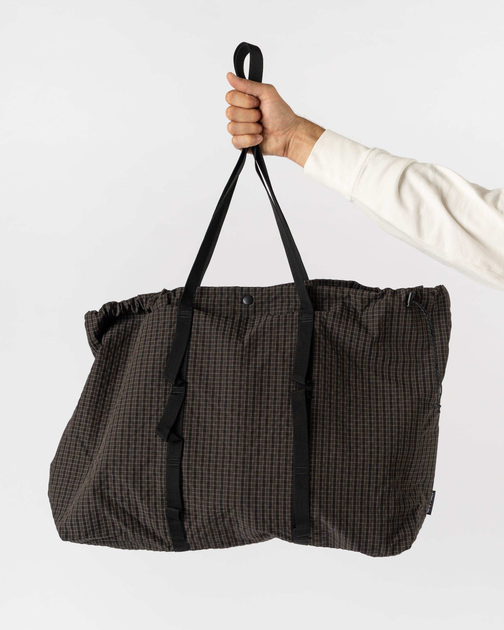 Gramicci Plaid Climbing Tote in Deep Brown