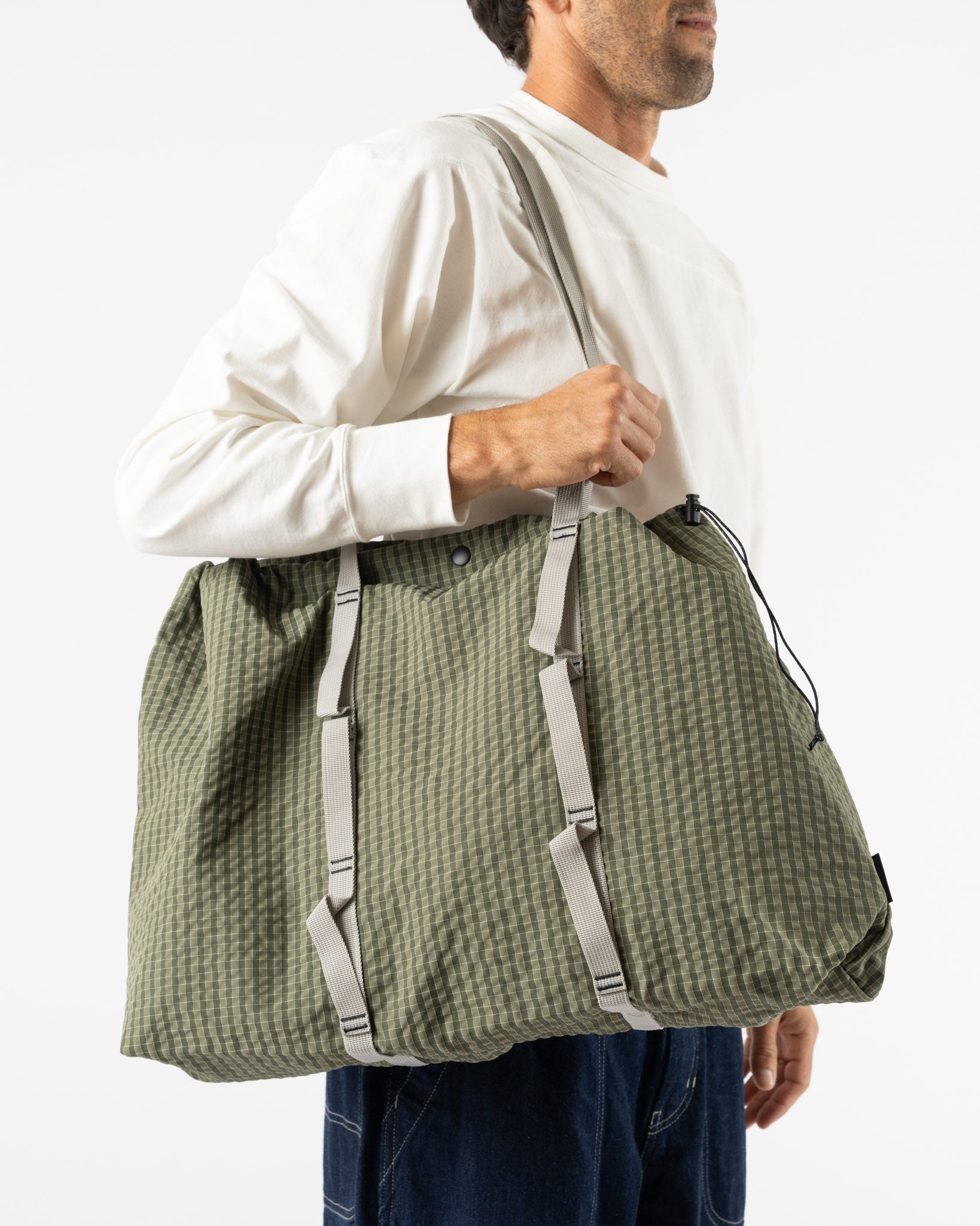 Gramicci Plaid Climbing Tote in Olive