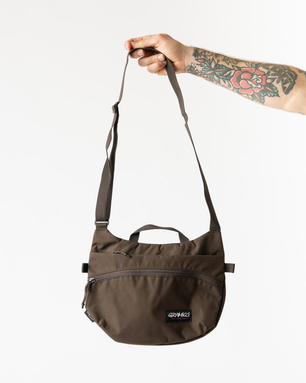 Gramicci Cordura Shoulder Bag in Brown