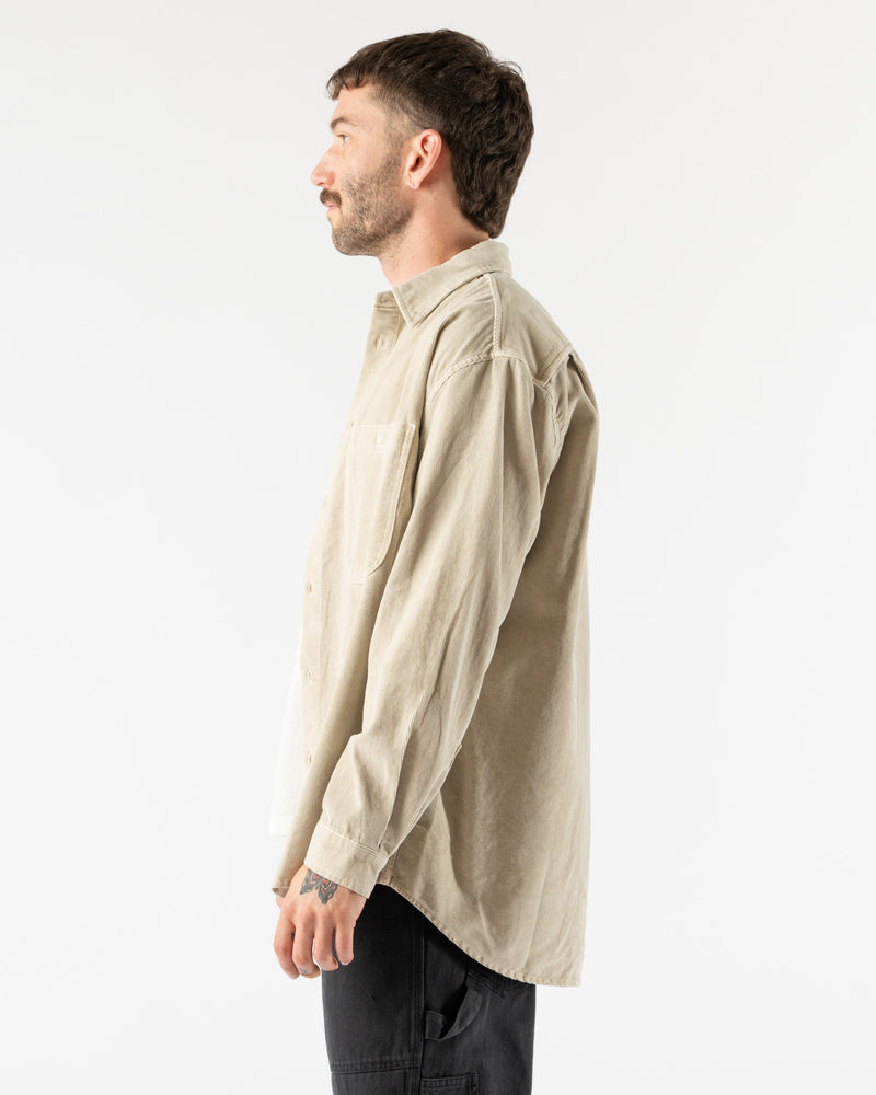 Kappy Pigment Corduroy Shirt in Oatmeal