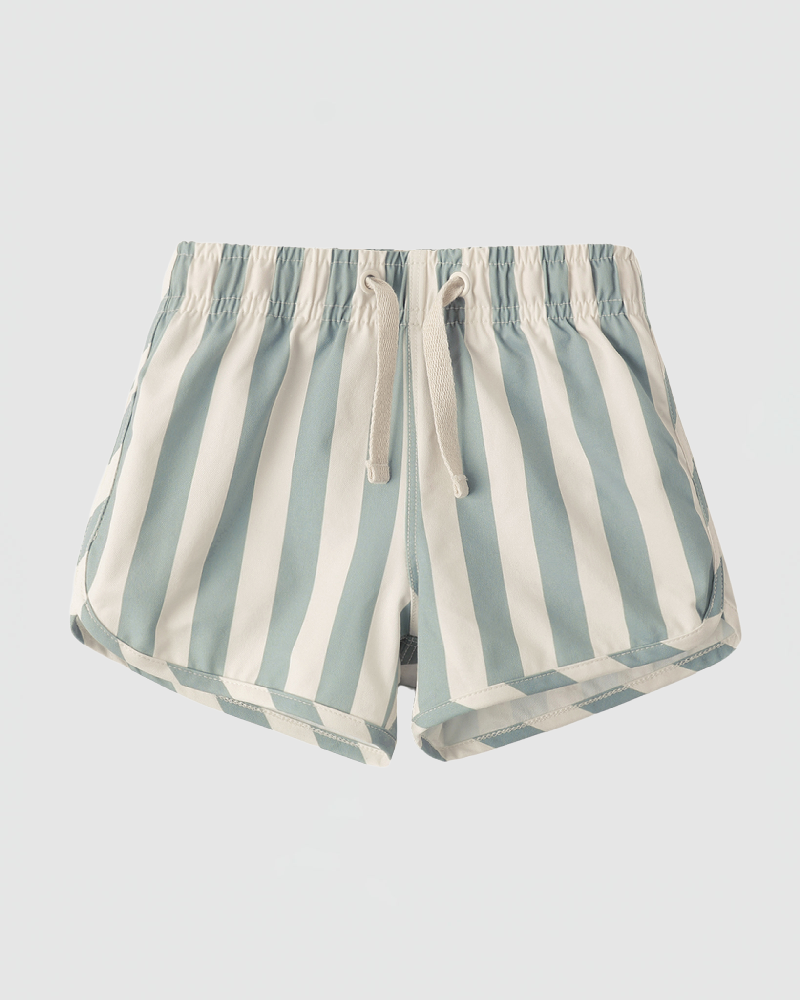 Rylee + Cru Swim Trunk in Green Stripe