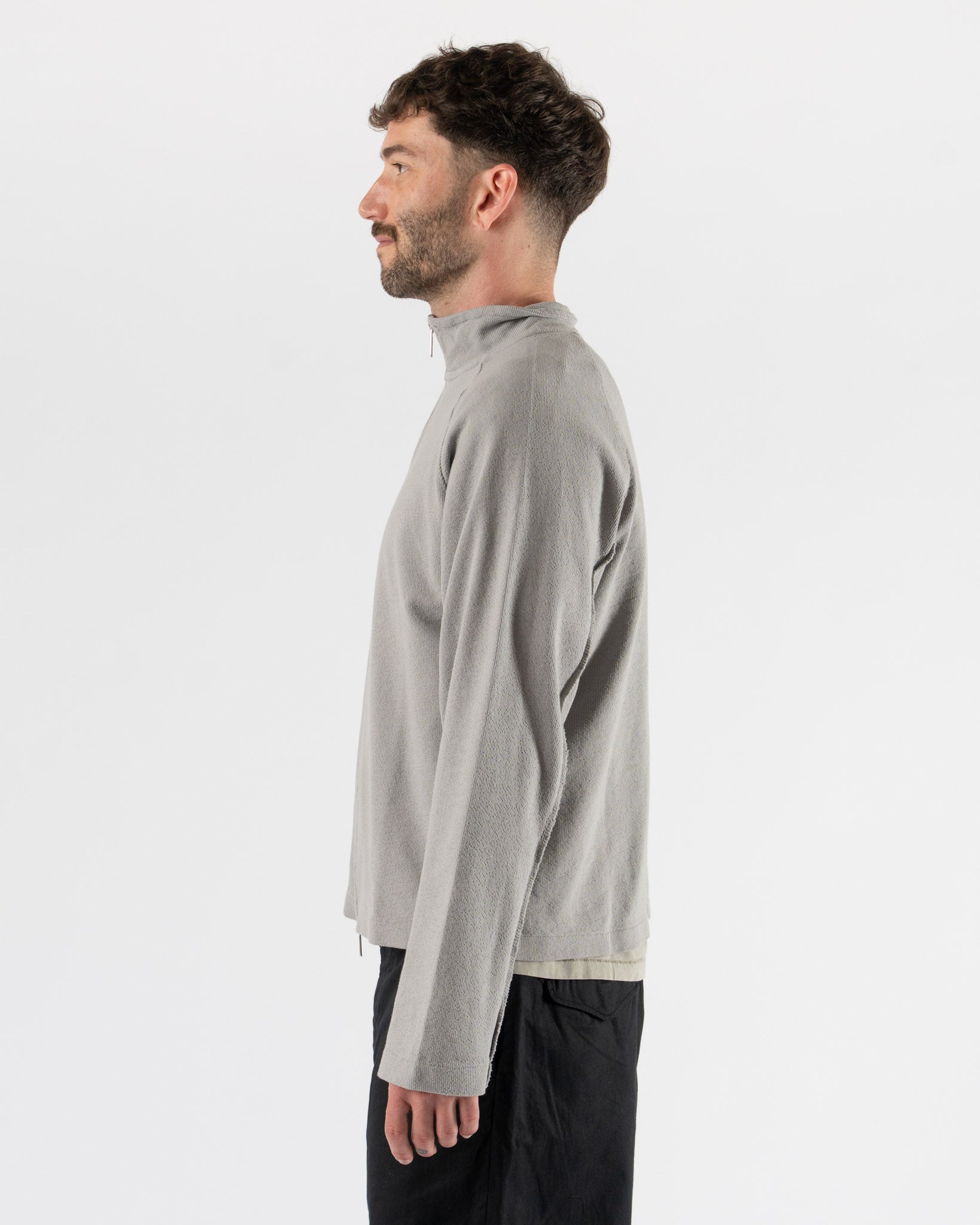 mfpen Leisure Zip-Up in Mineral Grey Needle Jump