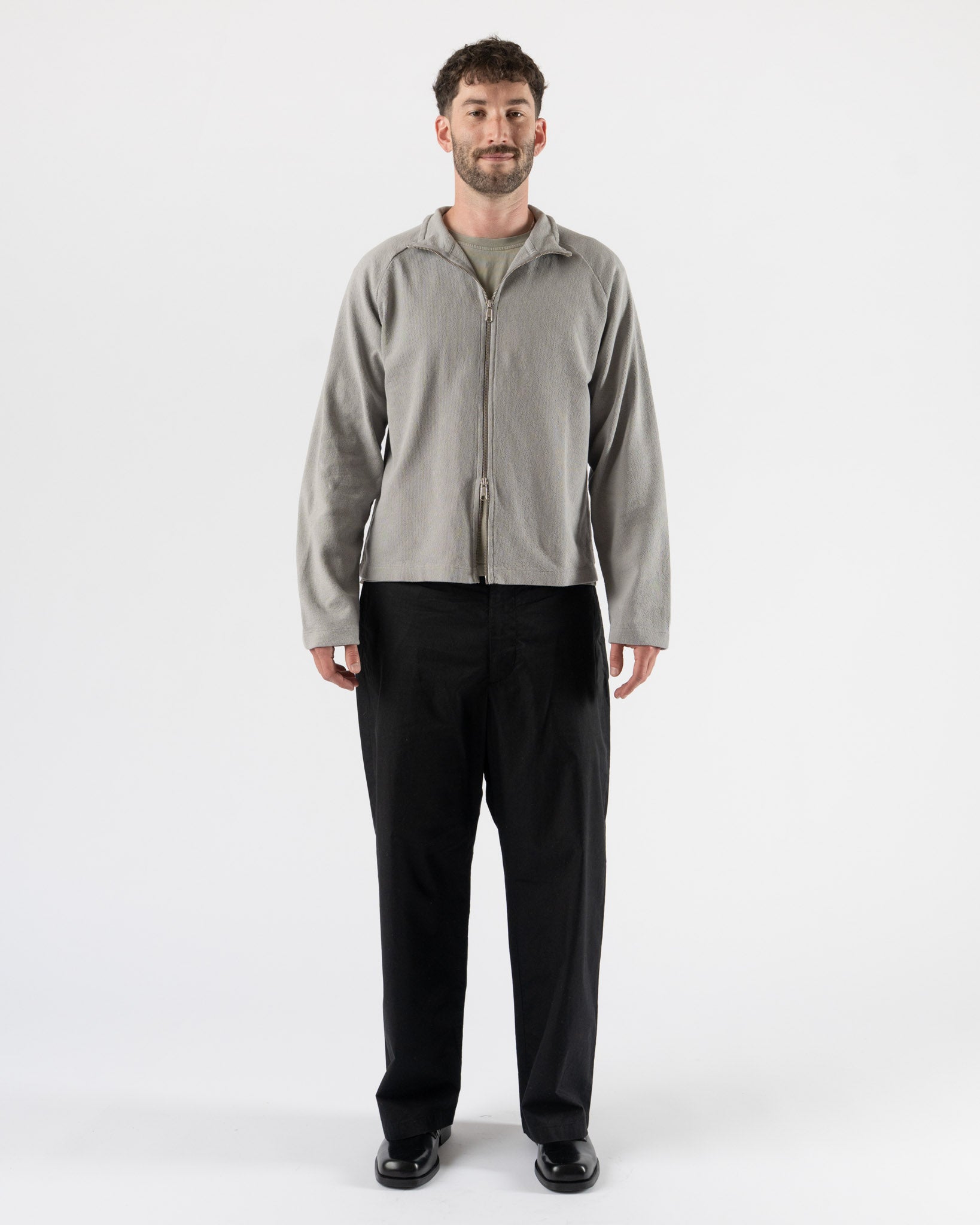 mfpen Leisure Zip-Up in Mineral Grey Needle Jump Curated at Jake