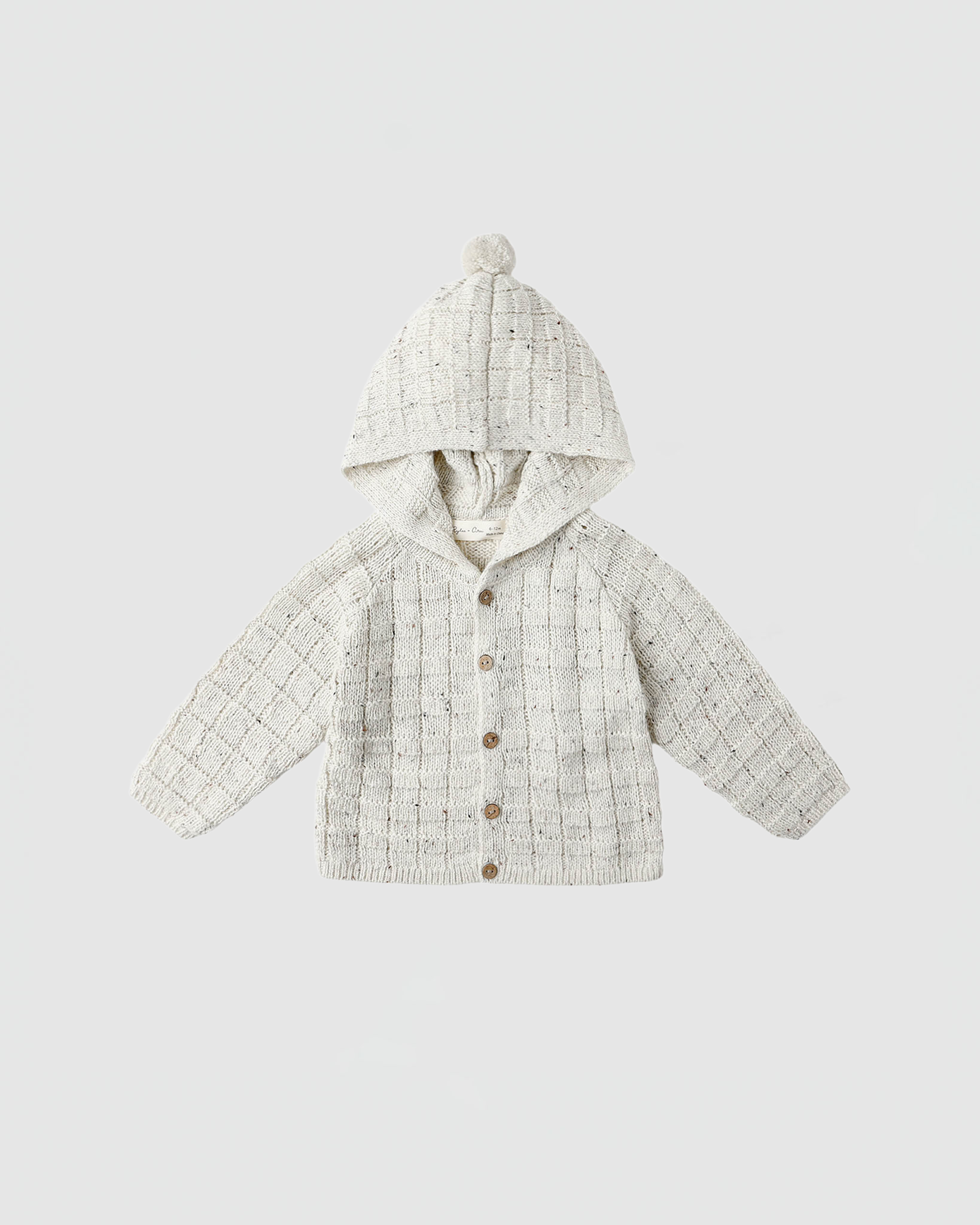 Rylee + Cru Tassel Cardigan in Oatmeal Speckle