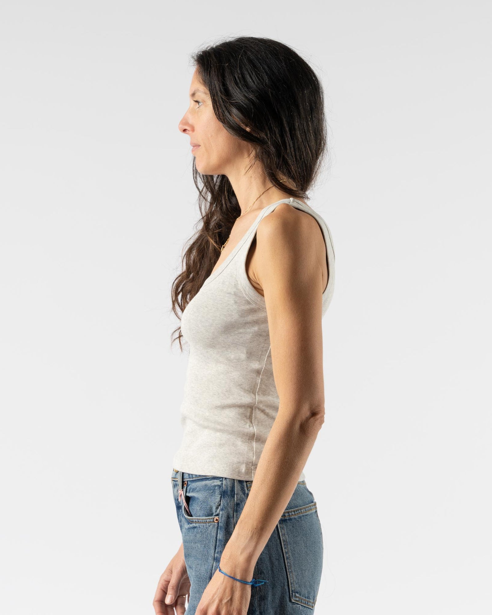 FLORE FLORE Hillie Tank in Grey Curated at Jake and Jones